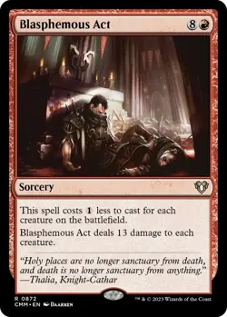 Blasphemous Act 872 Rare Commander Masters Magic: The Gathering Near Mint - Image 1