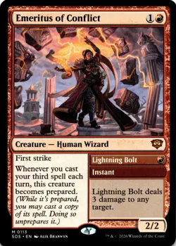 MTG Emeritus of Conflict NM M 113 Secrets of Strixhaven - Image 1