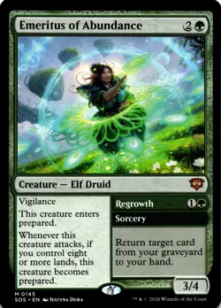 MTG Emeritus of Abundance NM M 145 Secrets of Strixhaven - Image 1