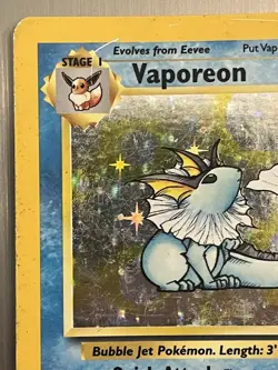Vaporeon 12/64 Holo Rare Jungle 1999 Pokemon EN HP WOTC Unlimited Vintage - Image 4
