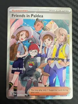 Pokemon TCG Friends in Paldea 137/131 Prismatic Evolutions Trainer Full Art NM - Image 1