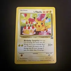 ______'s Pikachu 24/53 Wotc Promo Holo English 50 HP Birthday Surprise - Image 1