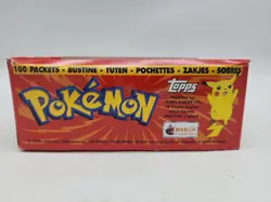 NEW 1999 Topps Merlin Pokemon Box, 100 Sticker Packs, 600 Stickers Total Vintage - Image 4