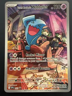 Team Rocket’s Wobbuffet SVP 203 Pokemon Destined Rivals ETB Promo - Image 1