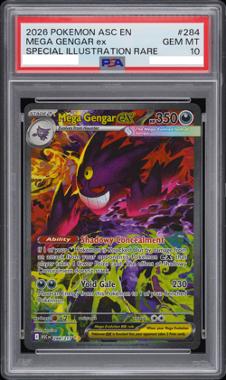 2026 Pokemon Ascended Heroes Mega Gengar EX #284 Special Art Rare [PSA 10] - Image 1