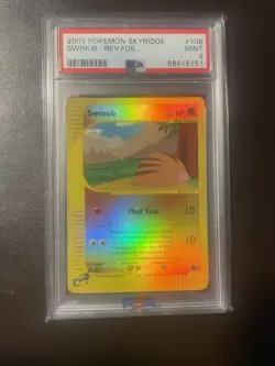 PSA 9 Swinub Reverse Holo - 108/144 - Skyridge - Pokemon - Read Description - Image 1