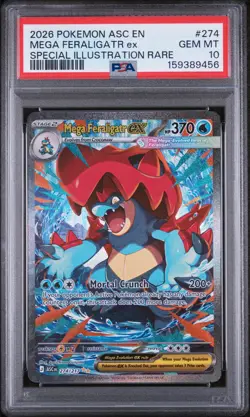 2026 POKEMON ASC EN-ASCENDED HEROES #274 MEGA FERALIGATR EX PSA 10 - Image 1