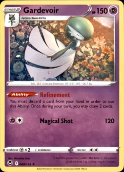 Gardevoir 069/195 Pokemon Silver Tempest Rare NM - Image 1