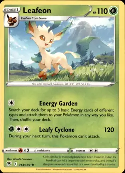 Leafeon 013/189 Pokemon Astral Radiance Rare NM - Image 1