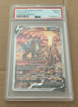 PSA 9 Entei V GG36/GG70 Crown Zenith Galarian Gallery 2023 Pokemon TCG US SELLER - Image 1