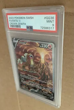 PSA 9 Entei V GG36/GG70 Crown Zenith Galarian Gallery 2023 Pokemon TCG US SELLER - Image 3