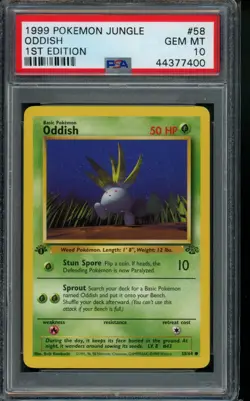 Pokemon Jungle Oddish 1st Edition #58 PSA 10 - Image 1