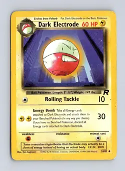 Dark Electrode 34/82 UC Team Rocket Unlimited HP Pokemon - Image 1