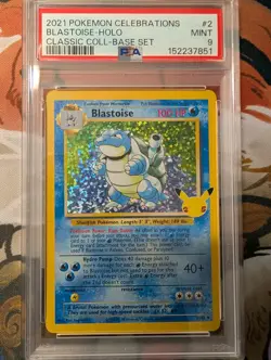 2021 Pokemon Celebrations Blastoise Holo #2 PSA 9 - Image 1