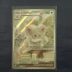 The Pokemon TCG Cinccino 153/086 Black Bolt Illustration Rare English NM - Image 1