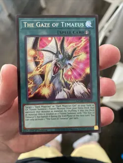 YUGIOH MZMU-EN013 The Gaze of Timaeus Ultra Rare 1st Edition NM - Image 1