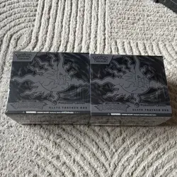 Pokemon TCG Pitch black Pokemon Center Elite Trainer Box Lot of 2 (ETB) - Image 1
