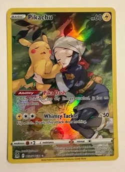 Pokemon TCG Pikachu TG05/TG30 Lost Origin Trainer Gallery Ultra Rare FA Holo - Image 1