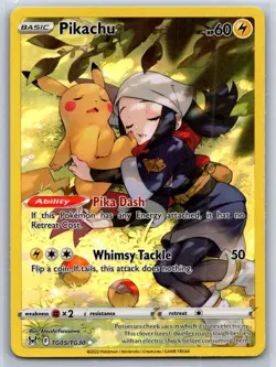 Pikachu TG05/TG30 Holo Lost Origin Trainer Gallery Pokemon Holo NM - Image 1