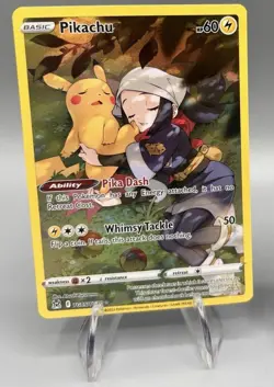 Pokemon Pikachu TG05/TG30 Lost Origin Trainer Gallery Ultra Rare Holo FA EN - Image 1