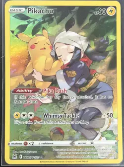 Sleeping Pikachu TG05/TG30 Holo Lost Origin Trainer Gallery Pokemon - Image 1