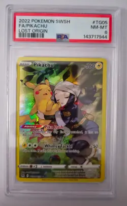 Pokemon TCG - Pikachu Lost Origin Trainer Gallery TG05/TG30 - PSA8 - Image 1
