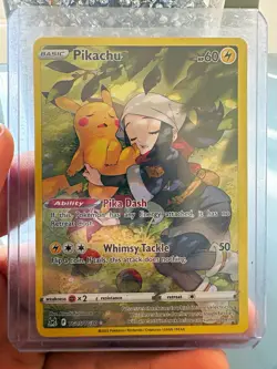Pokemon Pikachu TG05/TG30 SWSH11 Lost Origin Trainer Gallery Holo tiny crease - Image 1
