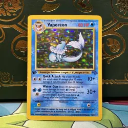 Vaporeon - 12/64 - Pokemon Jungle 1st Edition Holo Rare Card WOTC NM - Image 1