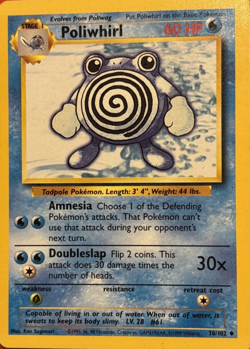 1999 Pokemon TCG - Poliwhirl - Base Set - Uncommon Card - 38/102 - Image 1