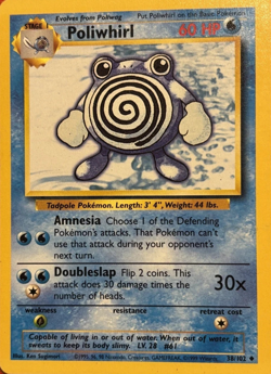 1999 Pokemon TCG - Poliwhirl - Base Set - Uncommon Card - 38/102 - Image 4