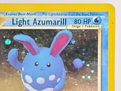 Light Azumarill 13/105 Neo Destiny Holo Rare Vintage Yuka Morii Pokemon TCG Card - Image 3