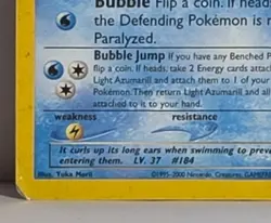 Light Azumarill 13/105 Neo Destiny Holo Rare Vintage Yuka Morii Pokemon TCG Card - Image 4