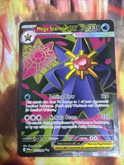 Mega Starmie ex 102/088 Perfect Order Ultra Rare Full Art Pokemon TCG Card - Image 1