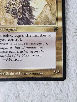 MTG Legends Dakkon Blackblade 1994 Rare Legendary Creature LP Magic Card - Image 4