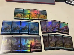 mtg 20 full art foil Modern Horizons III, MH3, lands, 4 of each color, unplayed - Image 1