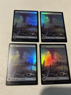 mtg 20 full art foil Modern Horizons III, MH3, lands, 4 of each color, unplayed - Image 3