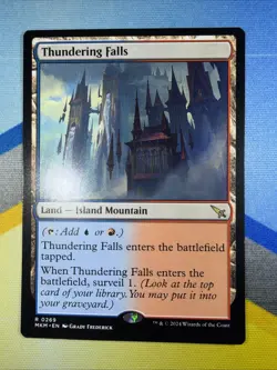 Wizards of the Coast Thundering Falls MKM Regular Rare Land Blue Red #269 EN - Image 1