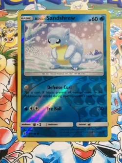 Alolan Sandshrew 19/145 Common Guardians Rising Pokemon TCG Reverse Holo - Image 1