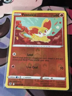 Fennekin 025/195 Reverse Holo Silver Tempest Pokemon Cards TCG Pack Fresh - Image 1