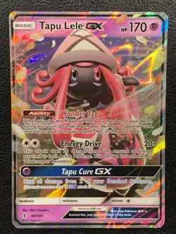 Pokemon Tapu Lele GX 60/145 Guardians Rising Ultra Rare Holo NM - Image 1