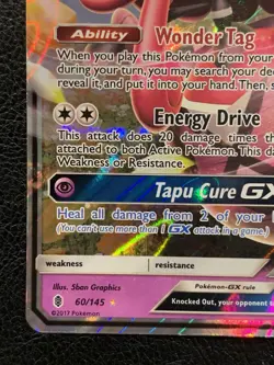 Pokemon Tapu Lele GX 60/145 Guardians Rising Ultra Rare Holo NM - Image 5