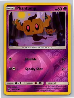 Phantump 93/236 Common Cosmic Eclipse Pokemon Reverse Holo Near Mint - Image 1