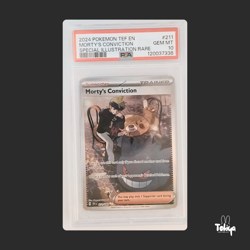 2024 POKEMON TEF EN SPECIAL ILLUSTRATION RARE MORTY'S CONVICTION #211 PSA 10 GEM - Image 1