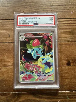 Ivysaur Mega Evolution 134/132 Illustration Rare PSA 9 Mint Pokemon TCG - Image 1