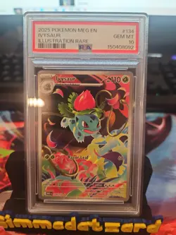 Ivysaur 134/132 - Illustration Rare Holo Mega Evolution 2025 Pokemon - PSA 10 - Image 1