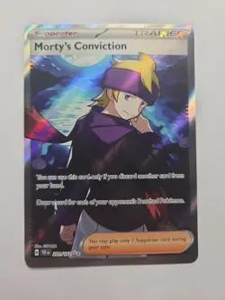 Morty's Conviction 201/162 Full Art Trainer Lp Pokemon Tcg - Image 1