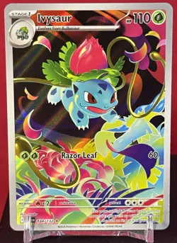 Pokemon TCG Ivysaur 134/132 ME01: Mega Evolution Illustration Rare Holo EN - Image 1