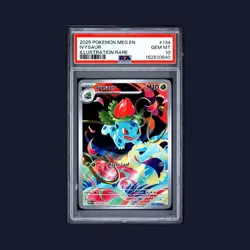 Pokemon TCG Ivysaur 134/132 Mega Evolution Illustration Rare English PSA 10 - Image 1