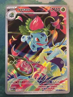 Pokemon TCG Mega Evolution Ivysaur Illustration Rare Card 134/132 NM/M Condition - Image 1