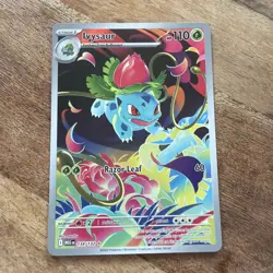 Pokemon TCG Mega Evolution Ivysaur Illustration Rare Card 134/132 NM/M Condition - Image 1